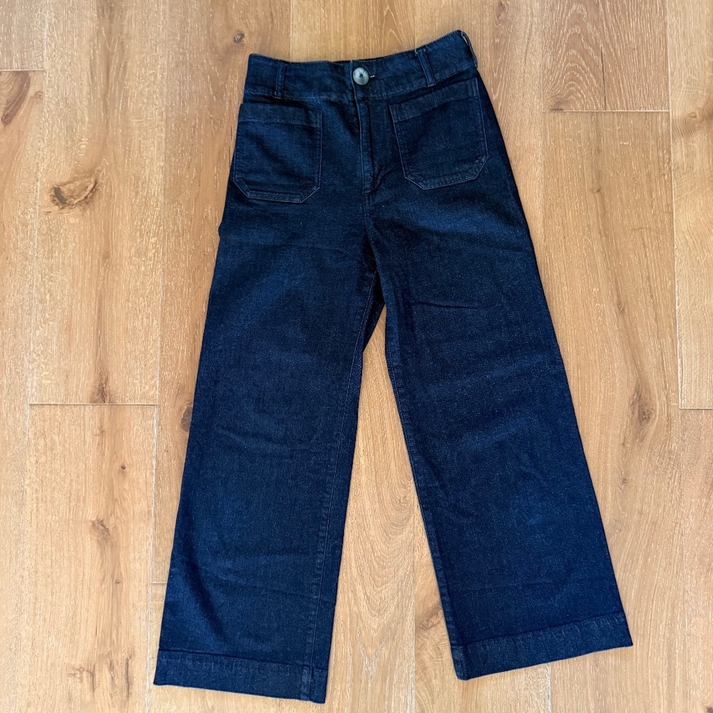 Anthropologie Wide Leg crop denim